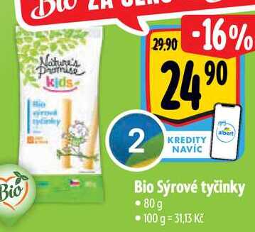 Bio Sýrové tyčinky, 80 g