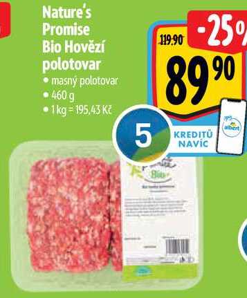 Nature's Promise Bio Hovězí polotovar, 460 g