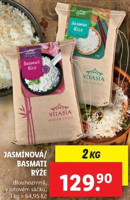 JASMÍNOVÁ/BASMATI RÝŽE, 2 kg