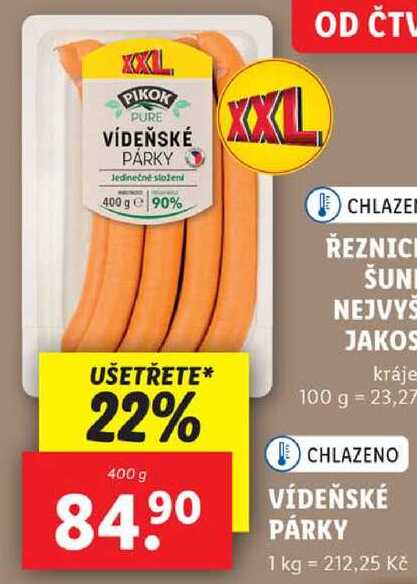 VÍDEŇSKÉ PÁRKY, 400 g