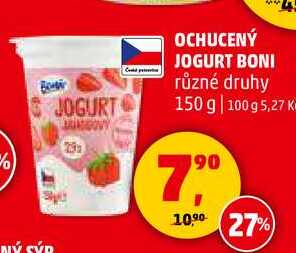 OCHUCENÝ JOGURT BONI různé druhy, 150 g