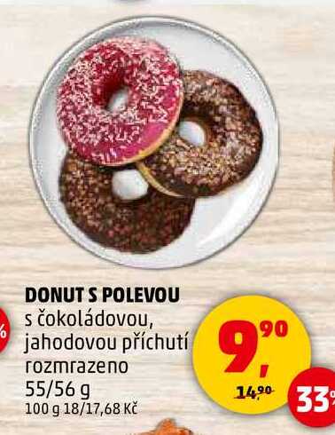 DONUTS POLEVOU s čokoládovou, 55 g