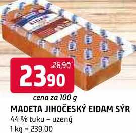 Madeta Jihočeský eidam 44% plátky 100g