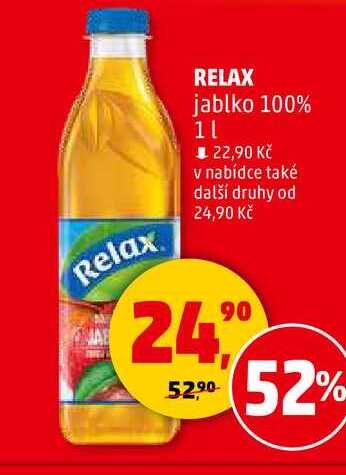 RELAX jablko 100%, 1 l 