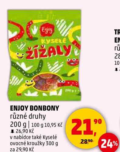 ENJOY BONBONY různé druhy, 200 g 