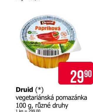 Druid vegetariánská pomazánka 100 g, různé druhy