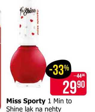 miss sporty 1 Min to Shine lak na nehty 