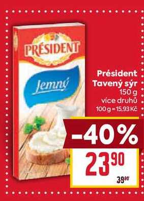 Président Tavený sýr 150 g 