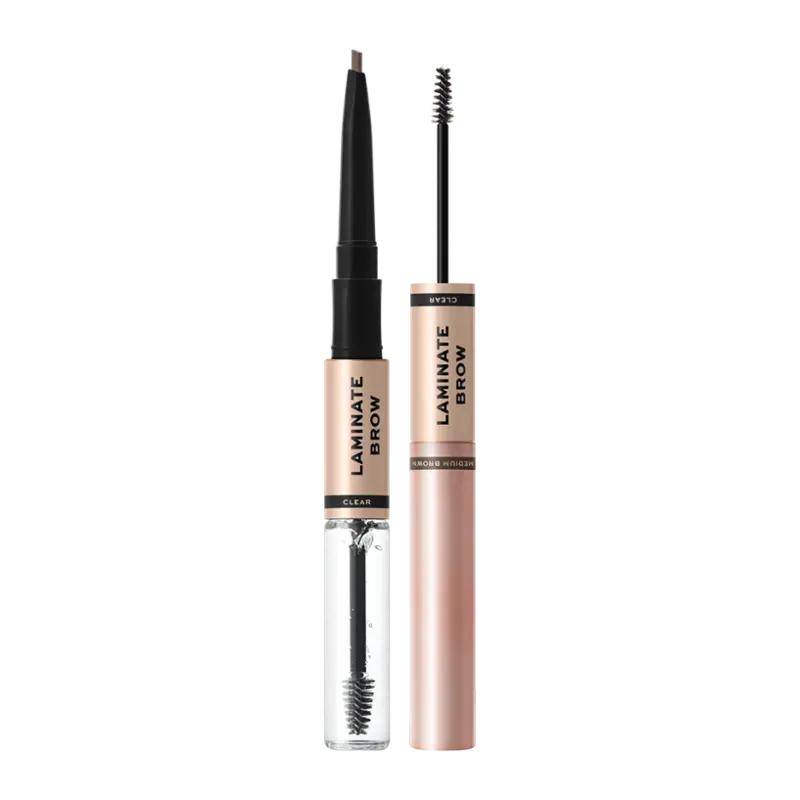 Makeup Revolution Tužka a gel na obočí Laminate Brow medium brown, 1 ks