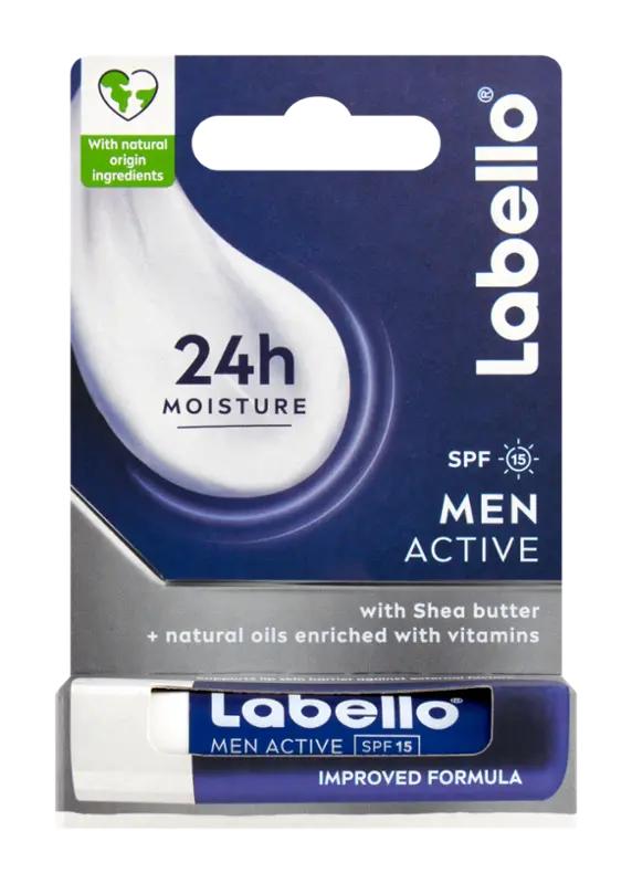 Labello Pečující balzám na rty Men Active, 4.8 g