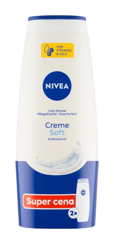 NIVEA Pečující sprchový gel Creme Soft  2x 500 ml, 1000 ml