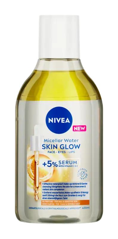 NIVEA Dvoufázová micelární voda Skin Glow, 400 ml