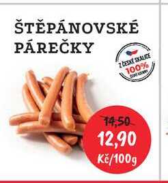 ŠTĚPÁNOVSKÉ PÁREČKY 100g 