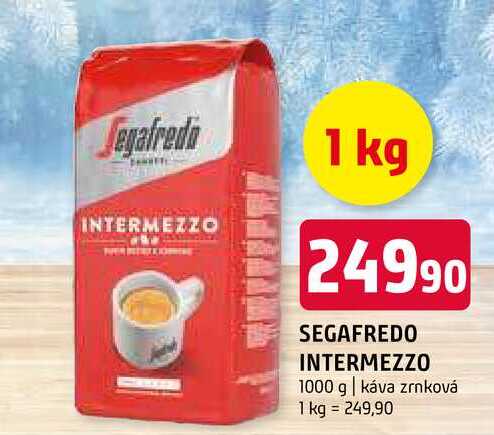 Segafredo Intermezzo zrnková káva 1kg v akci