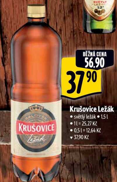   Krušovice Ležák světlý ležák 1,5 l 