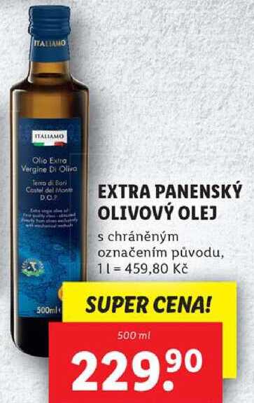 EXTRA PANENSKÝ OLIVOVÝ OLEJ, 500 ml