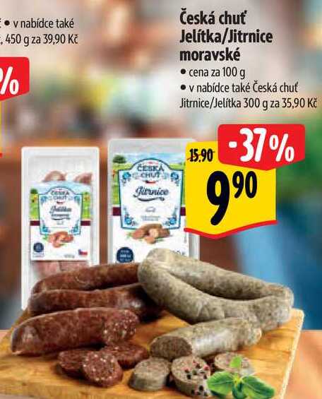Česká chuť Jelítka/Jitrnice moravské, cena za 100 g