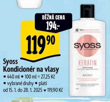 Syoss Kondicionér na vlasy, 440 ml  