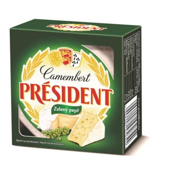 Président Camembert zelený pepř