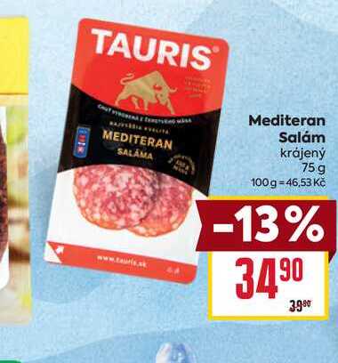 Mediteran Salám krájený 75 g 