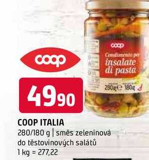 Coop italia 280/180 g směs zeleninová do těstovinových salátů 