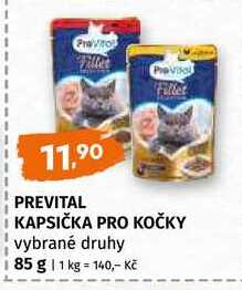 PreVital Kompletní krmivo pro dospělé kočky 85g