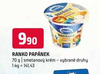 Ranko papánek 70 g smetanový krém vybrané druhy 