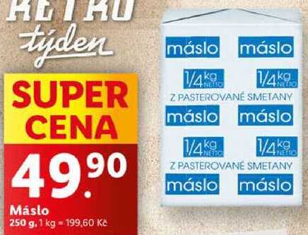 Máslo, 250 g