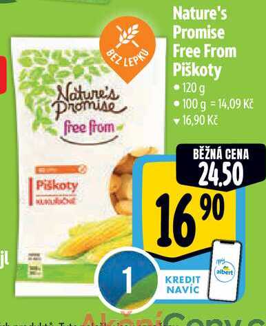  Nature's Promise free from Piškoty 120 g