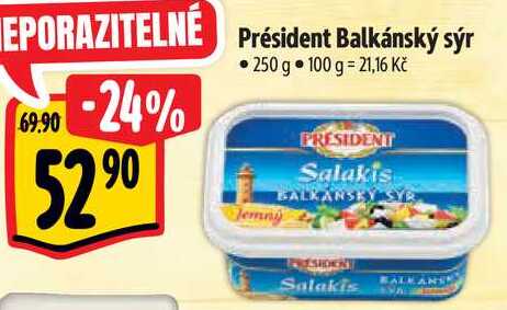 Président Balkánský sýr, 250 g