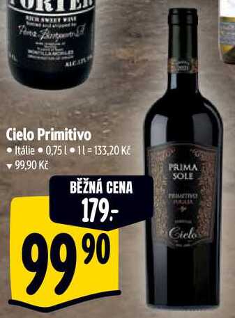 Cielo Primitivo, 0,75 l