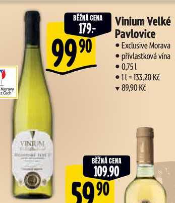 Vinium Velké Pavlovice • Exclusive Morava, 0,75 l