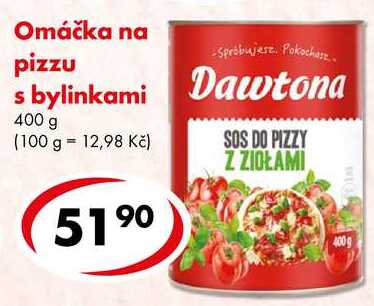 Omáčka na pizzu s bylinkami, 400 g 