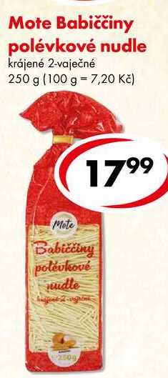 Mote Babiččiny polévkové nudle, 250 g 