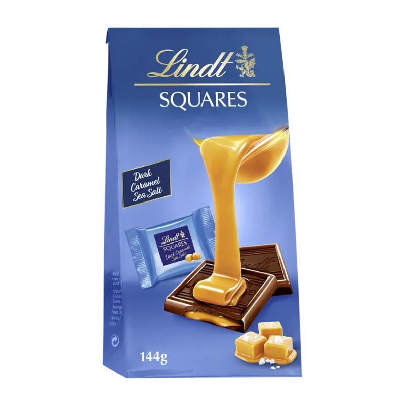 Lindt Squares Dark Caramel Sea Salt, 144 g