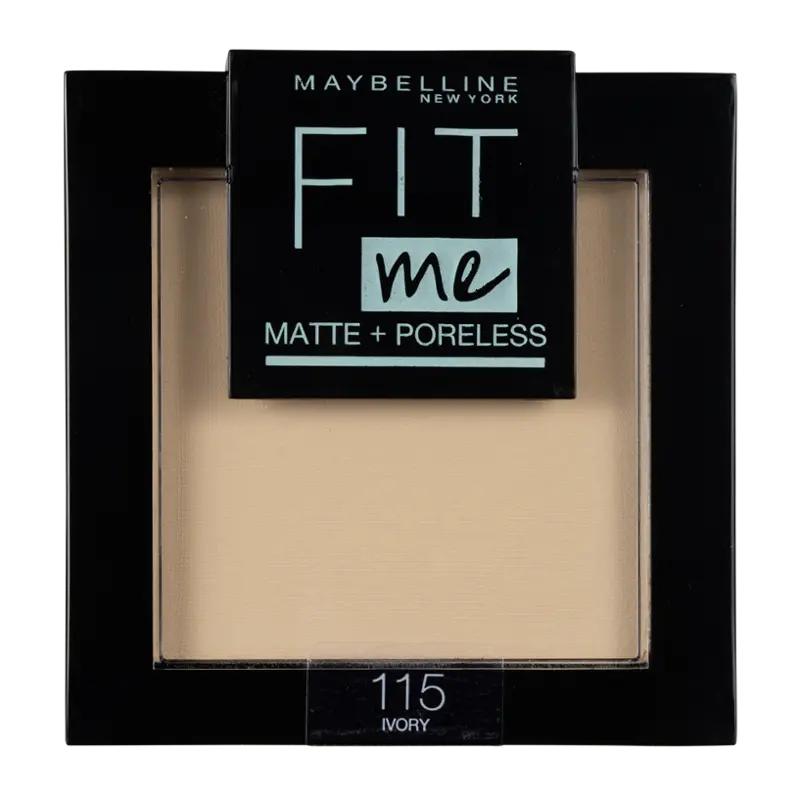 Maybelline Pudr Fit Me! Matte + Poreless 115 ivory, 1 ks