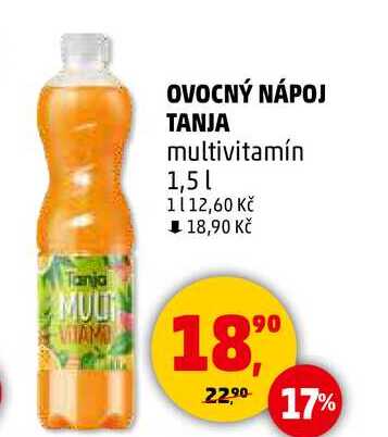 OVOCNÝ NÁPOJ TANJA multivitamín, 1,5 l