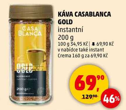 KÁVA CASABLANCA GOLD instantní, 200 g 