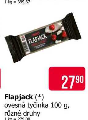 Flapjack ovesná tyčinka 100 g, různé druhy 