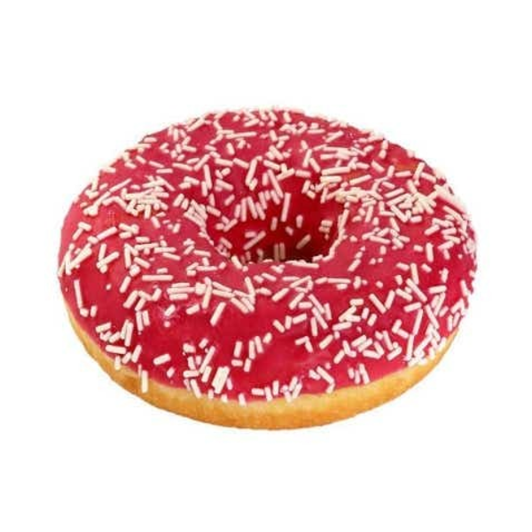 Donut s jahodovou příchutí