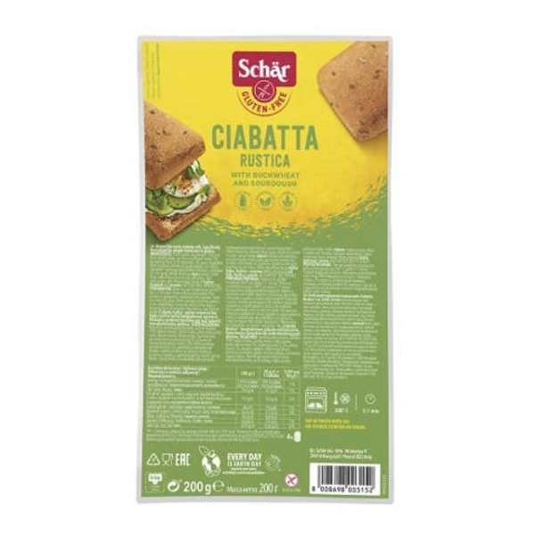 Schär Ciabatta Rustica - bezlepkové pečivo