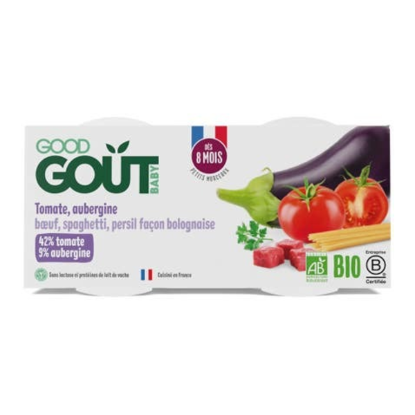 Good Gout BIO Špagety s lilkem a hovězím masem (2x190 g)