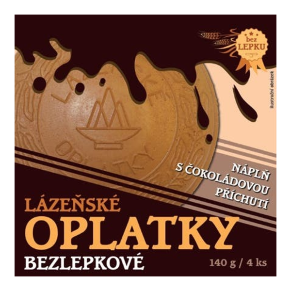 Pura Lázeňské oplatky čokoládové (kulaté), bez lepku