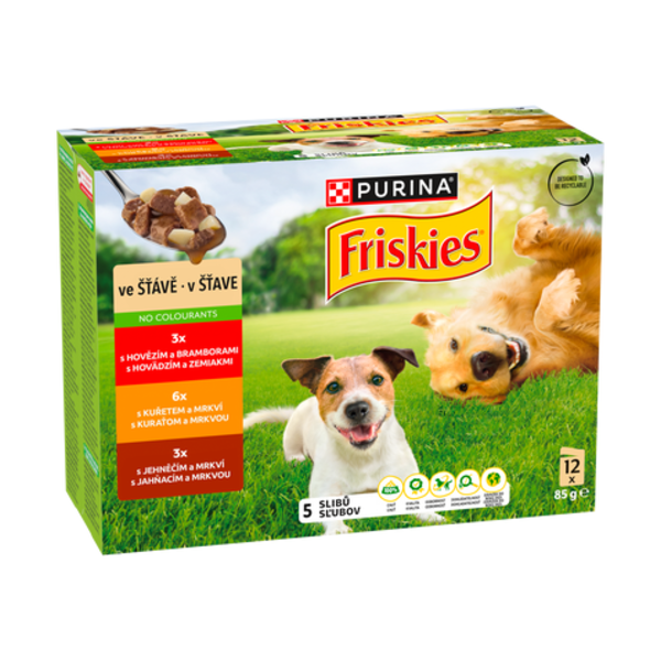 Friskies Adult multipack 12x85 g lahodný výběr ve šťávě