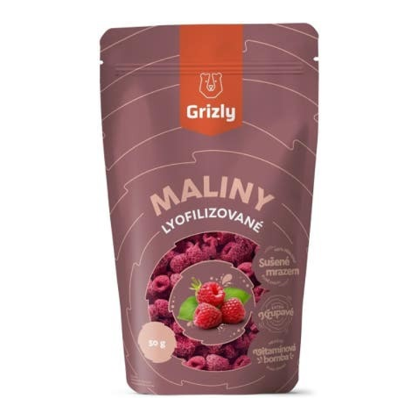 GRIZLY Maliny lyofilizované