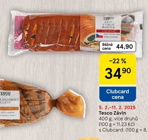 Tesco Závin, 400 g, více druhů 