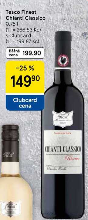 Tesco Finest Chianti Classico, 0,75 l