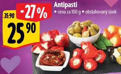 Antipasti, cena za 100 g 