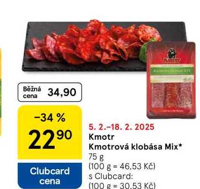 Kmotr Kmotrová klobása Mix, 75 g