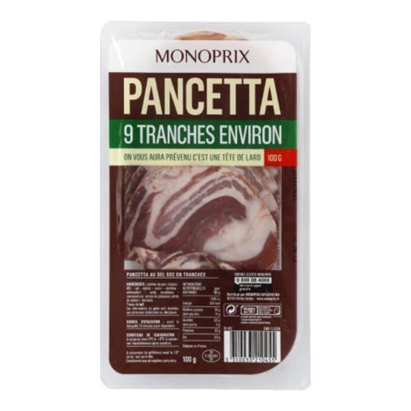 Monoprix Pancetta se solí